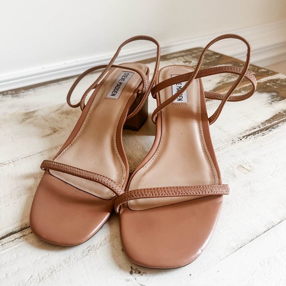Steve Madden Tan Strappy Heels